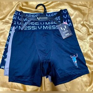 Messi Men’s Navy Boxer Briefs - 3 Pack